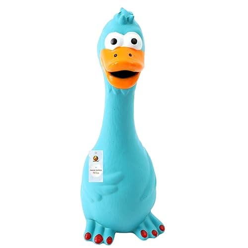Foodie Puppies Natural Latex Rubber Squeaky Dog Toy - (Blue Duck) | Small Dogs & Puppy | Durable, Animal Design, Fetch & Chew Safe Play Toy | Reduce Separation Anxiety