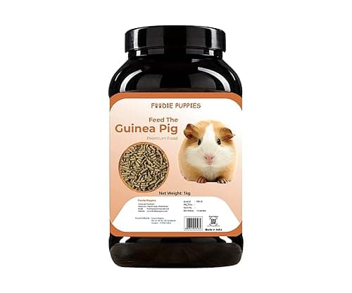 Foodie Puppies Premium Guinea Pig Food Pellets (1Kg) | Highly Nutritious Diet Essential Ingredients for a Healthy and Active Lifestyle for Adult & Young Guinea Pigs