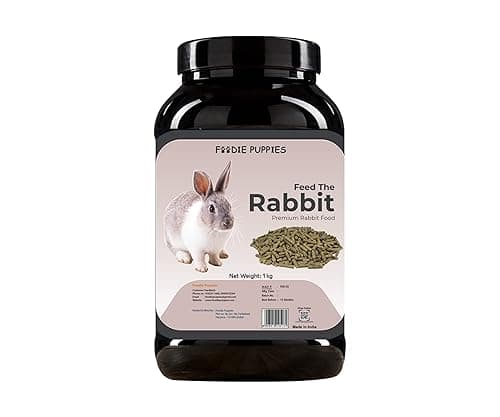 Foodie Puppies Rabbit Food Dry Pellets 1Kg, Highly Premium Nutritious Diet | Suitable for All Type Rabbit | Adult Pellet Rabbit Food, Nutritionist Choice