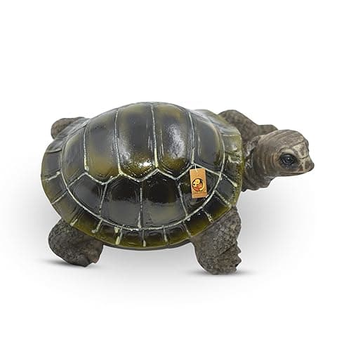 Foodie Puppies Thematic Ornament Resin Aquarium Decor - (Floating Tortoise, Medium, 13.5 x 7.5 x 5.5 cm) Unique Hideaway Natural Looking Landscape for Fish Tank Accessories, Pond and Turtle House