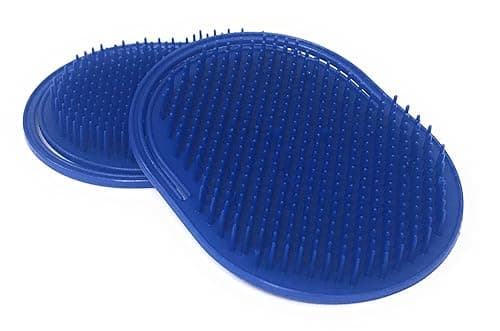 GBS Pet Brush, Blue Shower Shampoo Brush Scalp Massager Hair Remover Curry Comb Dog & Cat Grooming Brush, Pet Hair Brush Cleaning Slicker Brush Removes Tangles Lint Brush for Pet Hair (2 PCS)
