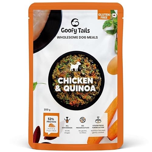 Goofy Tails Chicken & Quinoa Wet Dog Food 200g (200g X 1 Pack), Wholesome, Human Grade, Preservative Free & Gluten Free, Taste Booster, Food Topper