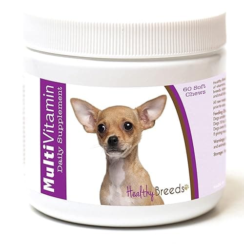 Healthy Breeds Dog Multi-Vitamin Soft Chew for Chihuahua - Over 80 Breeds - Daily Vitamin and Mineral Supplement - 60 Count