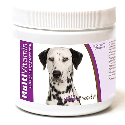 Healthy Breeds Dog Multivitamin Soft Chew for Dalmatian - Over 80 Breeds - Daily Vitamin and Mineral Supplement - 60 Count