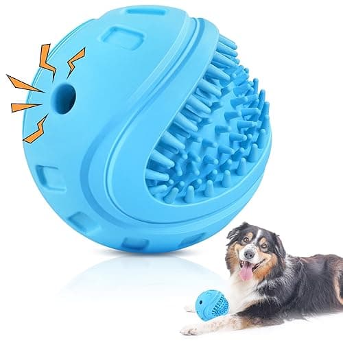 Indestructible Squeaky Dog Balls Dog Toys for Aggressive Chewers Large Medium Breed,Tough Dog Chew Toys for Aggressive Chewers,Interactive Squeaky Dog Toys Balls for Boredom,Dog Difts Outdoor Dog Toys