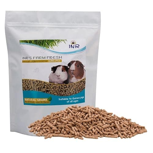 INR's Farm Fresh Premium Guinea Pig Pellets Food 1Kg | High Fiber Nutrient-Rich Guinea Pig Feed Pellet | Healthy Food for Guinea Pigs of All Life Stages | Essential Diet-Daily Nutrition for Small Pets