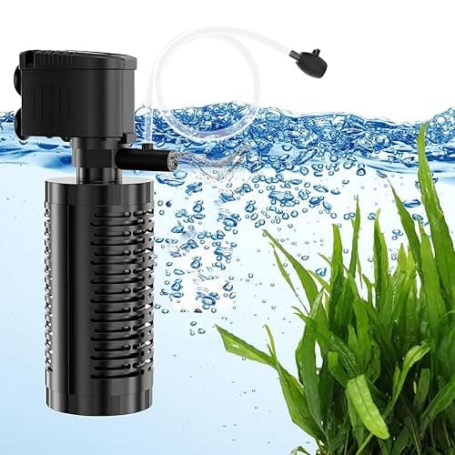 Jainsons Pet Products Aquarium Filter 3 in 1 Oxygen Filtration System Submersible Powerful Pump Aquarium Filters MJ-F1003, Bio Filters 8.8 Inches | 10W | Maximum Flow 650L/H |H Max. 1.2M