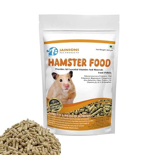 JAINSONS PET PRODUCTS Hamster Food | 900g Balanced Pellet Mix | Essential Nutrition for Healthy Growth & Active Lifestyle | Suitable for All Life Stages