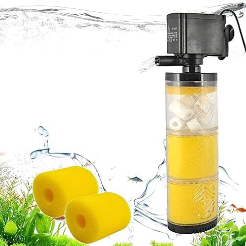 Jainsons Pet Products SOBO FK-1503 Sobo 3 in 1 Filtration System Submersible Aquarium Internal Filter Pump forAquarium Tank with 2 Extra Sponge Power: 15W Frequency:50/60Hz Flow Max:2800L/H