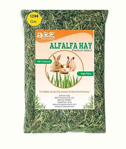 Jimmy Pet Products Alfalfa Hay for Rabbit Premium Select for Rabbit Hay Guinea Pig & Hamster (1.2 Kg) for All Life Stages