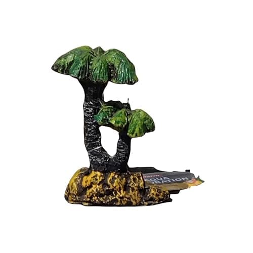 Mini Aquarium Tree Decor with Cave | Fish Tank Tree Root Ornament for Betta, Guppy & Shrimp | Natural Driftwood Style Aquarium Decoration | Fish Tank Accessories