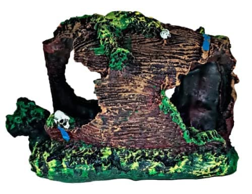 Mistletoe Natural Looking Hollow Wooden Tree Hidden Space For Fish Decorative Ornaments For Aquarium Decoration Toy,19 Centimeters,9 Cm