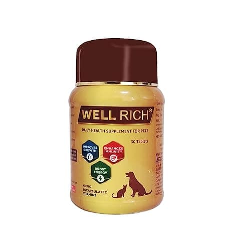 Multivitamin Tablets for Dogs & Cats | 4-in-1 Wellness with Vitamins, Minerals, Amino Acids & Probiotics | Daily Pet Supplement | 30 Tablets