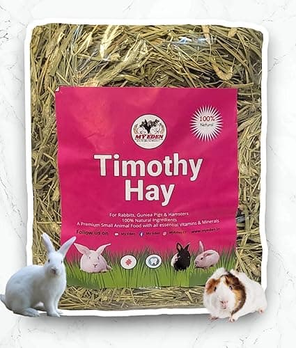 My Eden Timothy Hay for Rabbits, Guinea Pigs and Hamsters for All Life Stages || HIGH Fiber Food (3 KG)