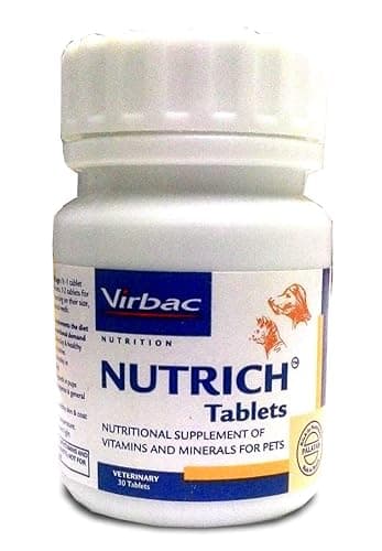 Nutrich Tablets 30 Pcs Minerals and Vitamins Supplement for Dog & Cat, 30 Count