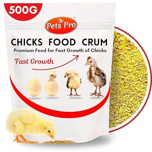 Pets Pro Premium Chicks Feed Crumb for Fast Growth of Chick and Chicken, 500Gm Packet, for Fast Growthin Chicken, Healthier Diet for New Born Chick, Under 99 199 299