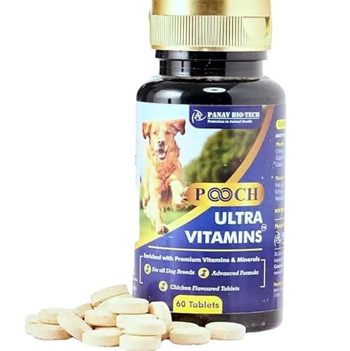Pooch Ultra Vitamins - Premium Vitamin, Minerals & Immune System Booster for Dogs - 60 Tablets