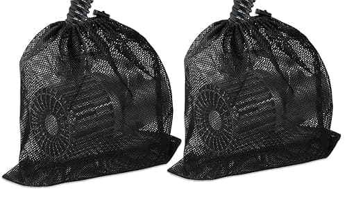 Pump Barrier Bag (2 Pack) 17.7"x 17.7" Pond Pump Filter Mesh, Fish Tank Black Media Bag for Biological Filters & Submersible Outdoor Pond