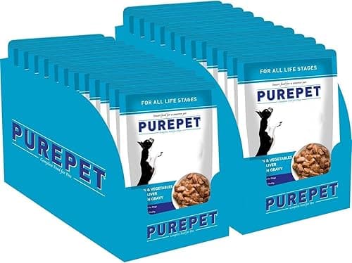 Purepet Adult Wet Dog Food 1.68 kg (24x70g) Pack of 24 | Chicken and Vegetable Chunks | Immune Support | Oral Health | Bone Health | Digestive Health |Nutrition | Joint Support