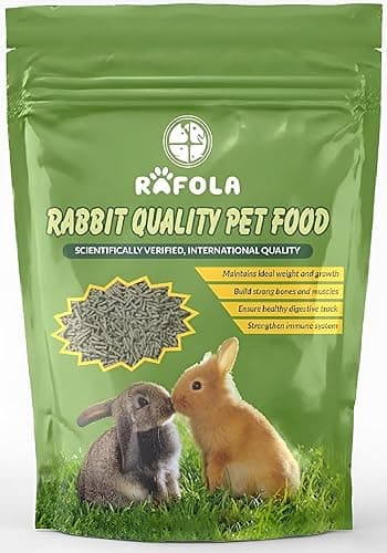RAFOLA Premium Rabbit Food-High Fiber Blend With Alfalfa, & Nutritious Vegetables-All Natural Pellets For Adult Rabbits, 1 Kg