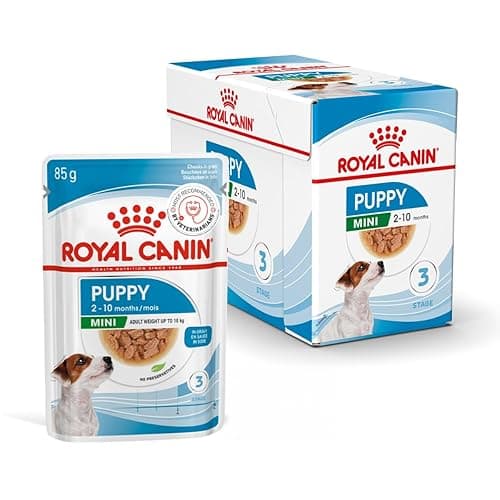 Royal Canin Mini Puppy Food, 85 Grams, Pack of 12 Sachet, Wet Food, Supports Immune System, Brain development & digestive health