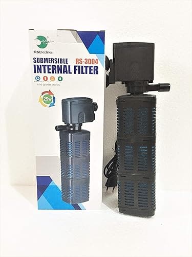 RS 3004 Aquarium Internal Filter | Fish Tank Filter with Oxygen Pump | Powerful Aquarium Water Filter for Aquarium Fish Tank | Silent Fish Aquarium Filter Pump for Clean & Clear Water