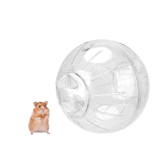 Sage Square Hamster Running Ball Wheels Toy, Cage Accessories Great for Running, Exercise, Fitness, for Hamsters, Gerbil, Rat 12cm (White)
