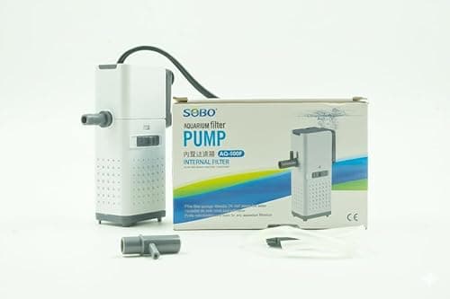 Sobo AQ-500F Aquarium Internal Filter Pump, Submersible Filter for Fresh and Saltwater Tanks, 6W Power