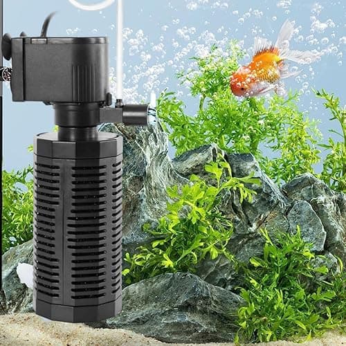 Vayinato Aquarium Internal Filter For Aquarium Fish Tank | Suitable For Both Fresh And Salt Water ((Bl-6001F) Power : 15W | Output : 880L/H) By Petzlifeworld