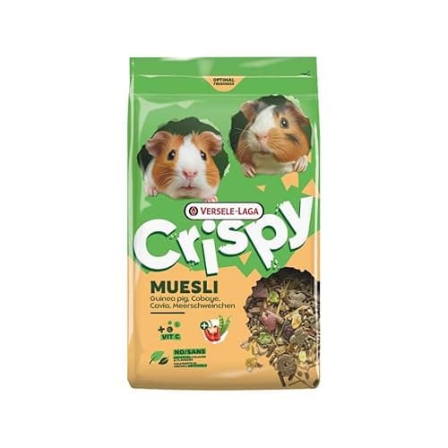 Versele Laga Small Animal Food Crispy Muesli Diet of Guinea Pigs Rich in Fiber, Healthy Digestive System with Extra Vitamin C to Support The Health 1 kg Bag