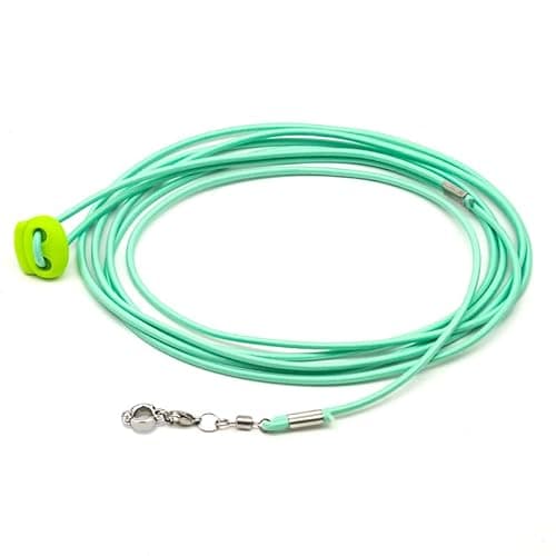 ZIBUYU® 6.6ft Parrot Leash with 6.5mm Metal Feet Loop Elastic Bird Harness with Adjustable Buckle Wrist Attachable Bird Aviator Leash for Parrot, Budgerigars, Cockatiels