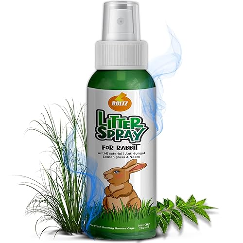 Boltz Rabbit Litter Spray with Lemon Grass and Neem, Medium, 200 ml, 1 Piece
