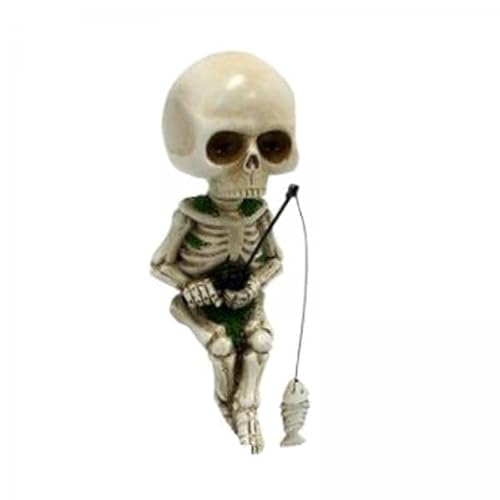 CALANDIS™ 3xSmall Skull Ornament Decorative Resin Landscape for Pond Garden Bonsai Decor | Decorations | Fish & Aquariums