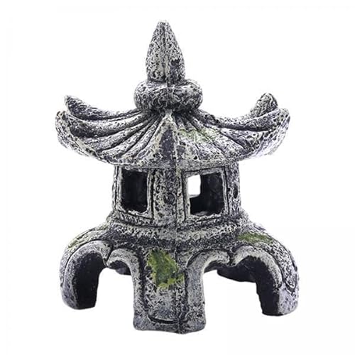CALANDIS™ 4xAquarium Ornament Rock Cave House Crafts Tank Decoration Hiding Area Stone Lamp | Decorations | Fish & Aquariums