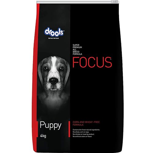 Drools Focus Puppy Super Premium Dry Dog Food 4kg Pack | Chicken Flavour | Growth & Intelligence | Digestive Health | Healthy Skin & Coat | Improves Immunity