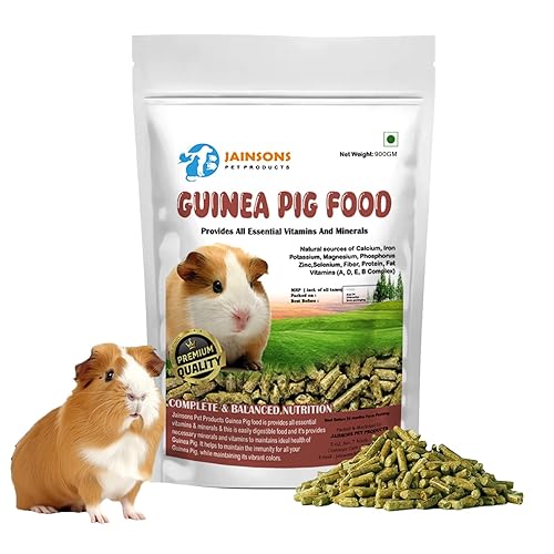Jainsons Pet Products Guinea Pig Food - All Natural Guinea Pig Pellets for Adults and Young Guinea Pigs Essential Ingredients for a Healthy, Active Lifestyle 900 GRM