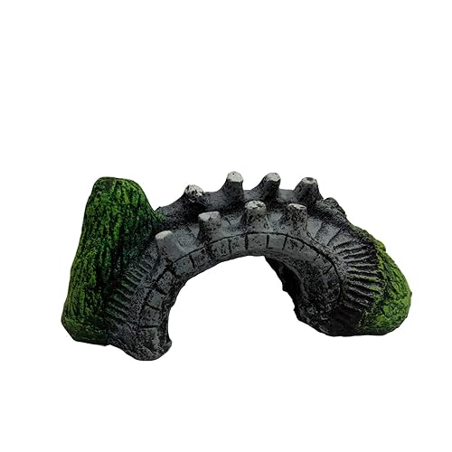 JAINSONS PET PRODUCTS Sea Under Water Foot Over Bridge Aquarium Ornament for Fish Tank Decoration with Air Stone Bubble Diffuser. Fish Will Play All time with This Aquarium Ornament.
