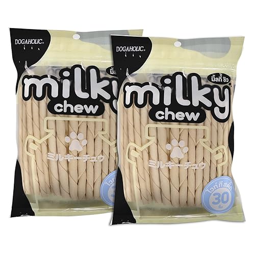 Rena Dogaholic Milky Chews Sticks Dog Treat, 30 Pieces - Pack of 2,All Life Stages