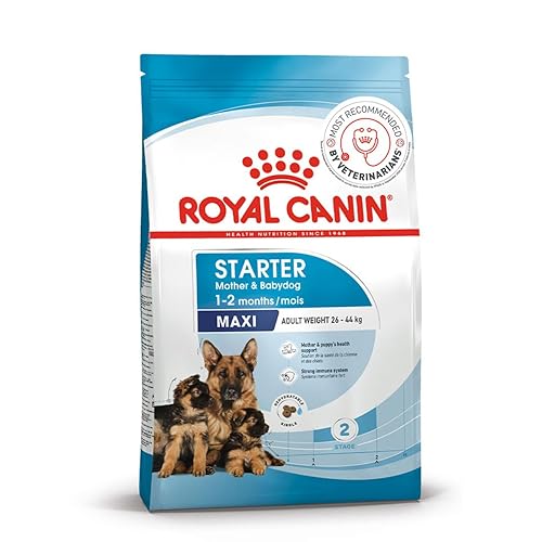 Royal Canin Maxi Starter, Mother & Babydog Food, 4 Kg, Dry Food, Supports Complex Natural Defence & digestive health, Provides Gestation/Lactation Support, Supports Easy rehydration