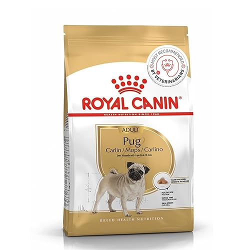 Royal Canin Pug Adult Dog Food, 3 Kg, Dry Food, Supports Healthy Skin & Ideal Weight, Helps to Tone Muscles