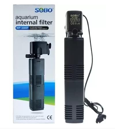 SOBO WP-3000F Aquarium Internal Filter | 4 in 1 High Power Biological, Mechanical, & Chemical Filteration System |, 25W AC 220-240V MAX Output 1200 L/H. Ideal for 3.5 Feet Tank, 1 Piece