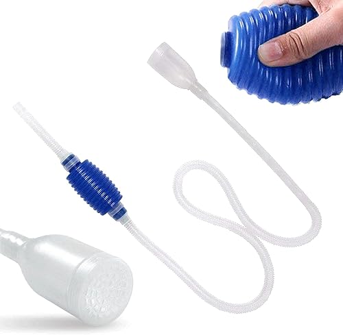 TED Tabbies Aquarium Fish Tank Siphon Vacuum Water Pump Gravel Cleaner (White) (1.7 Meter)