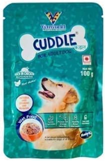 Venworld Cuddle Wet Dog Food, For Adult Dog, Rich In Chicken 100 Gms(Pack Of 10)